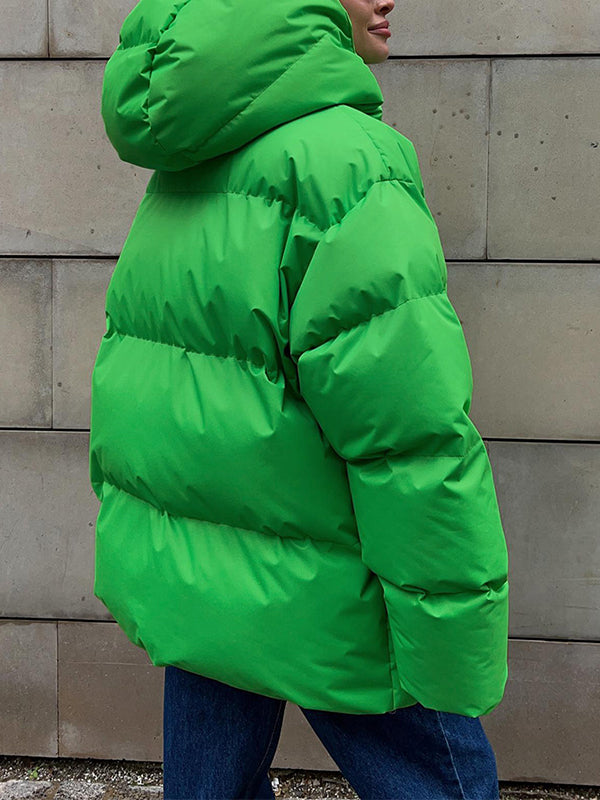 Multicolor Hooded Puffer Jacket
