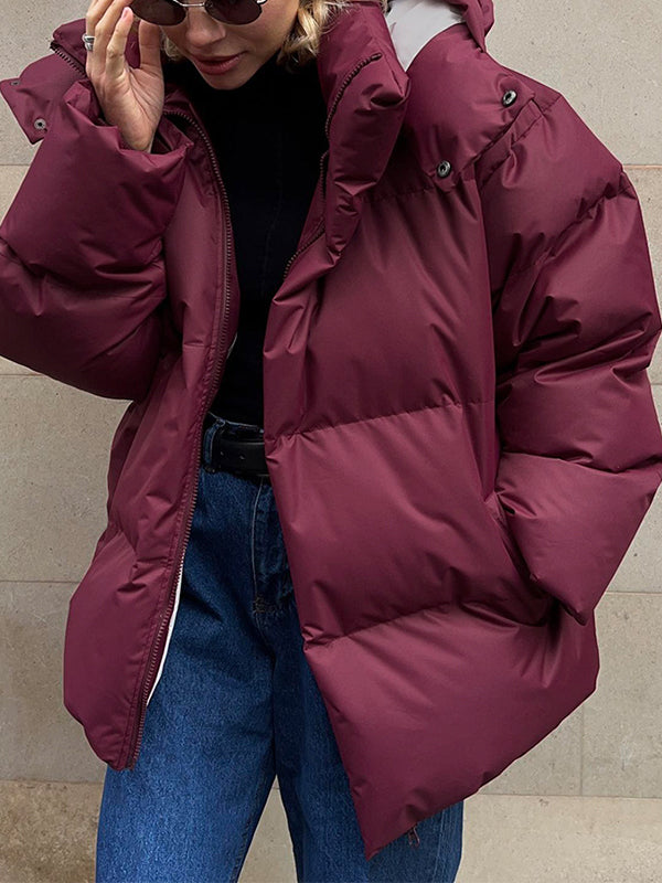 Multicolor Hooded Puffer Jacket