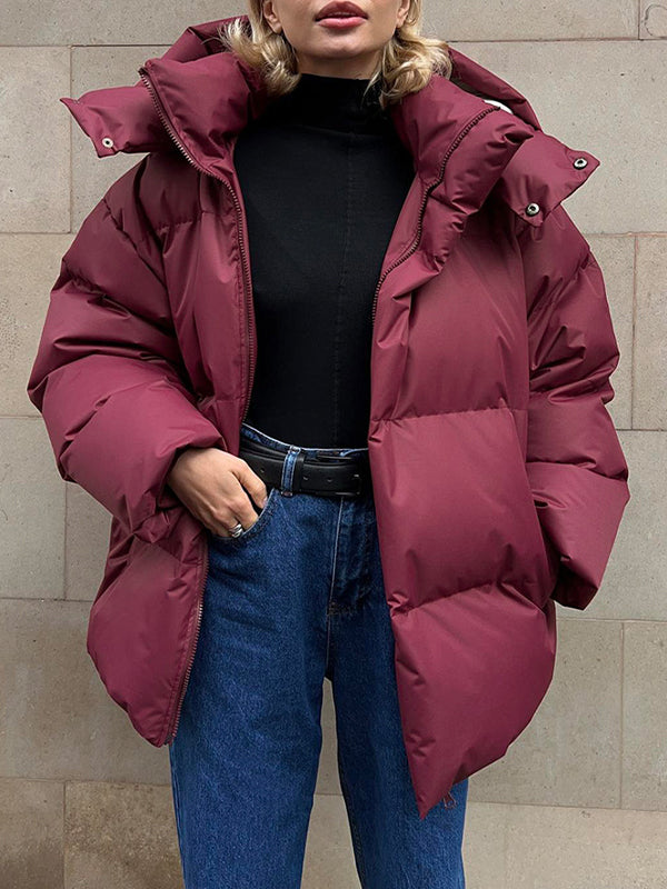 Multicolor Hooded Puffer Jacket