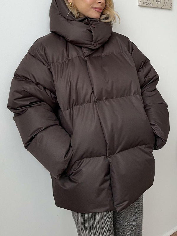 Multicolor Hooded Puffer Jacket