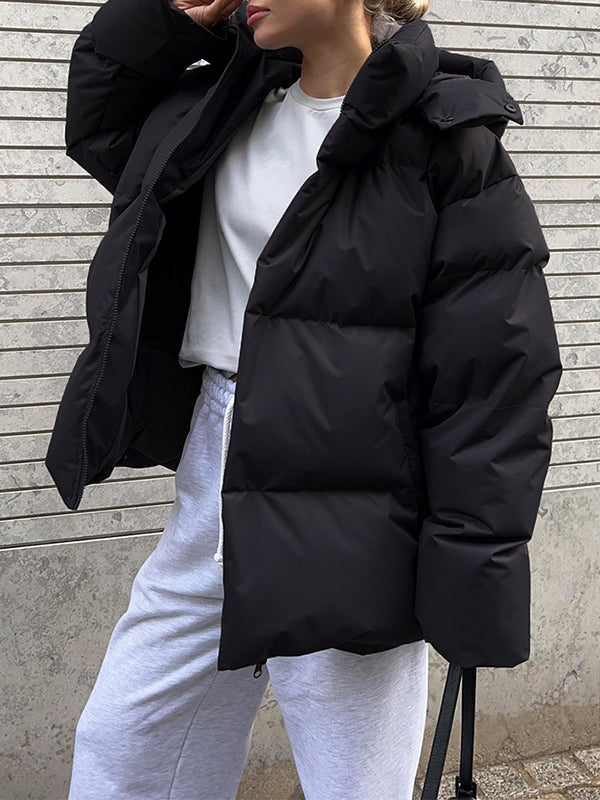Multicolor Hooded Puffer Jacket