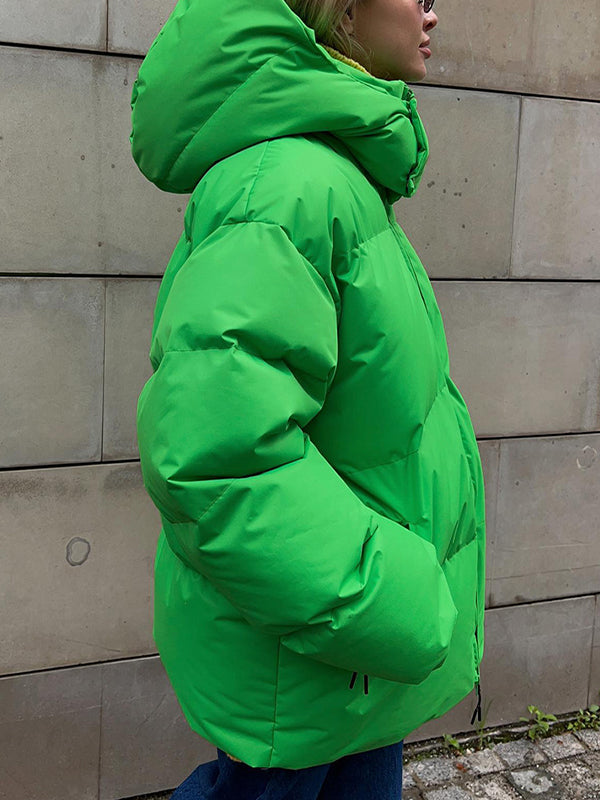 Multicolor Hooded Puffer Jacket