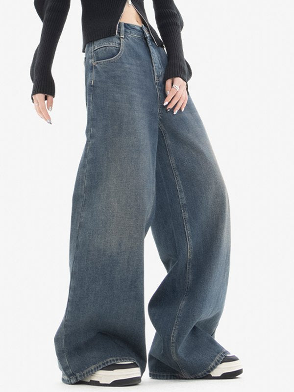 Classic Blue Wash Baggy Boyfriend Jeans