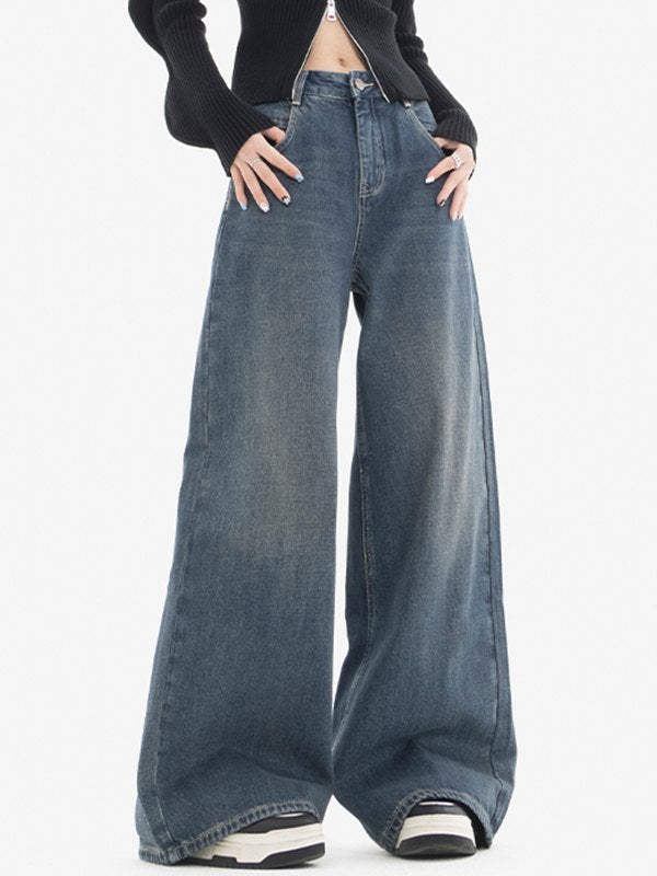 Classic Blue Wash Baggy Boyfriend Jeans