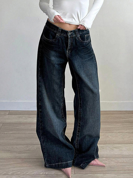 Slim Washed Loose Boyfriend Jeans