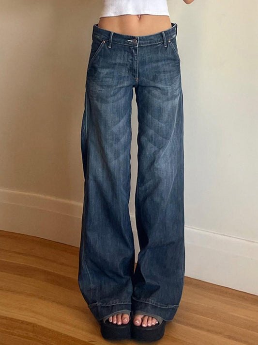 Low Waisted Slim Washed Gradual Boyfriend Jeans