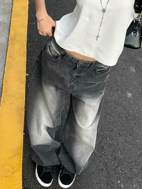 Heavy Duty Washed Loose Boyfriend Jeans