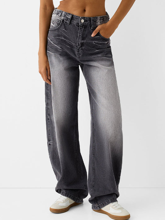 Heavy Duty Washed Loose Boyfriend Jeans
