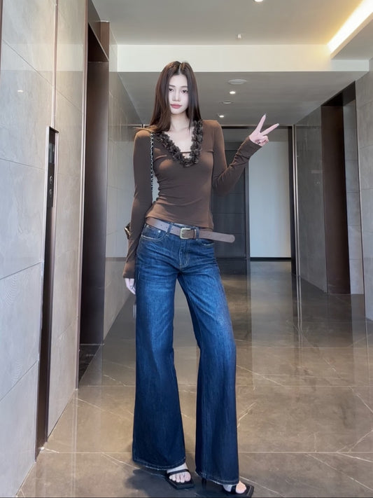 High Waisted Wide Leg Straight Leg Pants